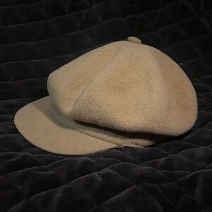Kangol Tan Y2K Spitfire Camel Newsboy Cap 100% Wool OSFM